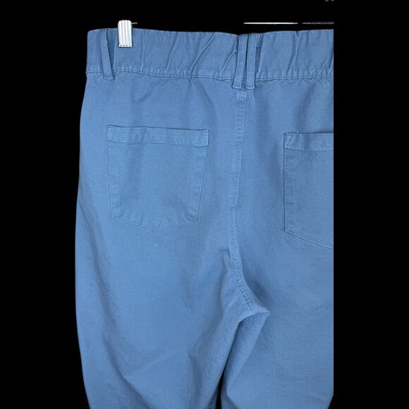 Anybody All-Streth Twill Wide Leg Cropped Pants Dusk Blue Medium Pockets Casual - Picture 10 of 14